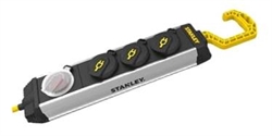 Stanley stikdåse 3-stik 8 m kabel IP44