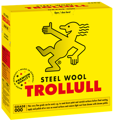 Trollull Ståluld / Slibeuld i rulle 450 gr finhed 000