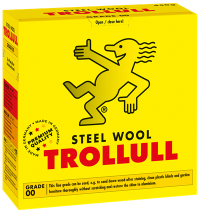 Trollull Ståluld / Slibeuld i rulle 450 gr finhed 00