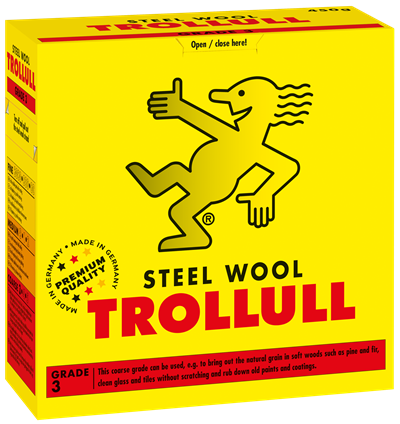 Trollull Ståluld / Slibeuld i rulle 450 gr finhed 3